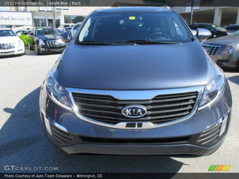 Twilight Blue / Black 2012 Kia Sportage EX