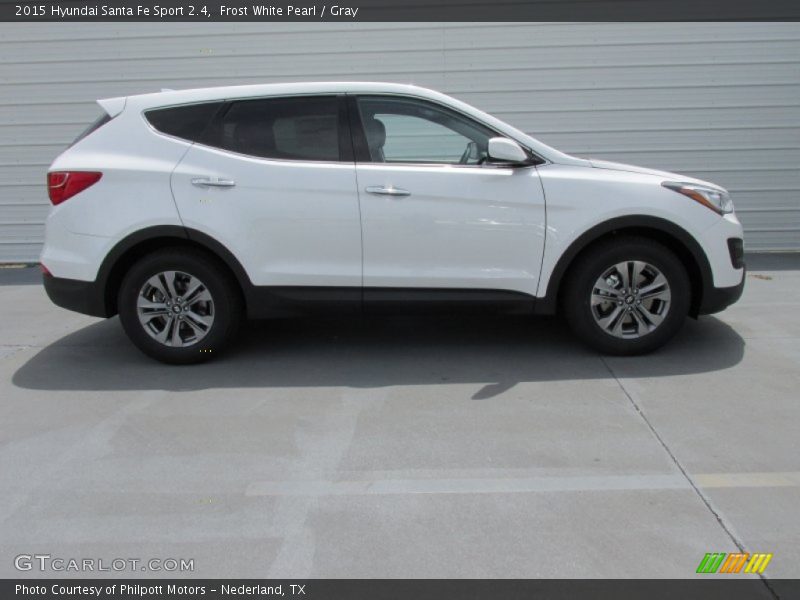 Frost White Pearl / Gray 2015 Hyundai Santa Fe Sport 2.4