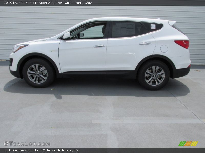 Frost White Pearl / Gray 2015 Hyundai Santa Fe Sport 2.4