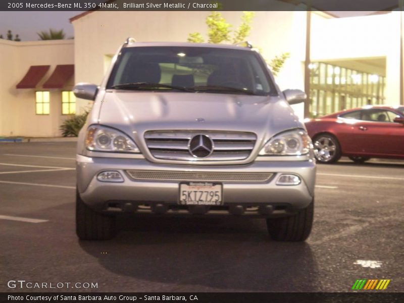 Brilliant Silver Metallic / Charcoal 2005 Mercedes-Benz ML 350 4Matic