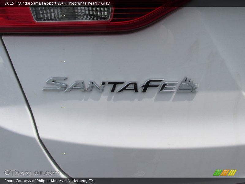 Frost White Pearl / Gray 2015 Hyundai Santa Fe Sport 2.4