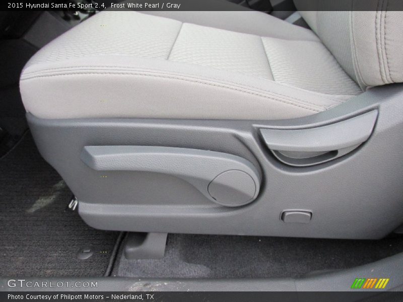 Frost White Pearl / Gray 2015 Hyundai Santa Fe Sport 2.4
