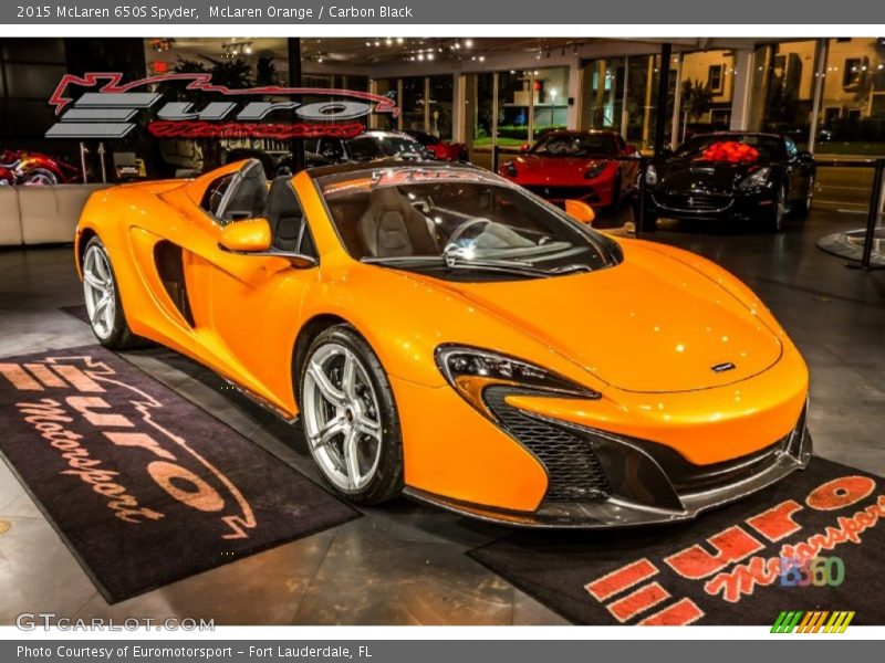 McLaren Orange / Carbon Black 2015 McLaren 650S Spyder