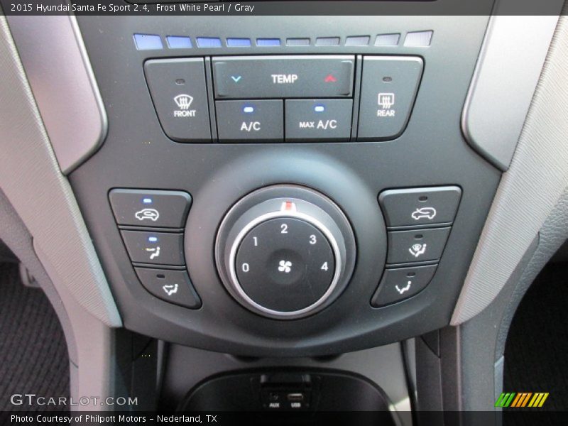 Frost White Pearl / Gray 2015 Hyundai Santa Fe Sport 2.4