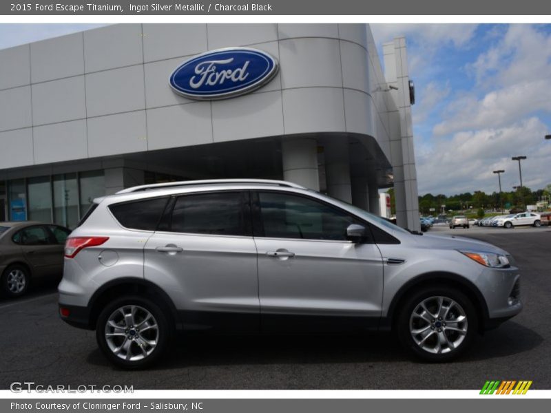 Ingot Silver Metallic / Charcoal Black 2015 Ford Escape Titanium