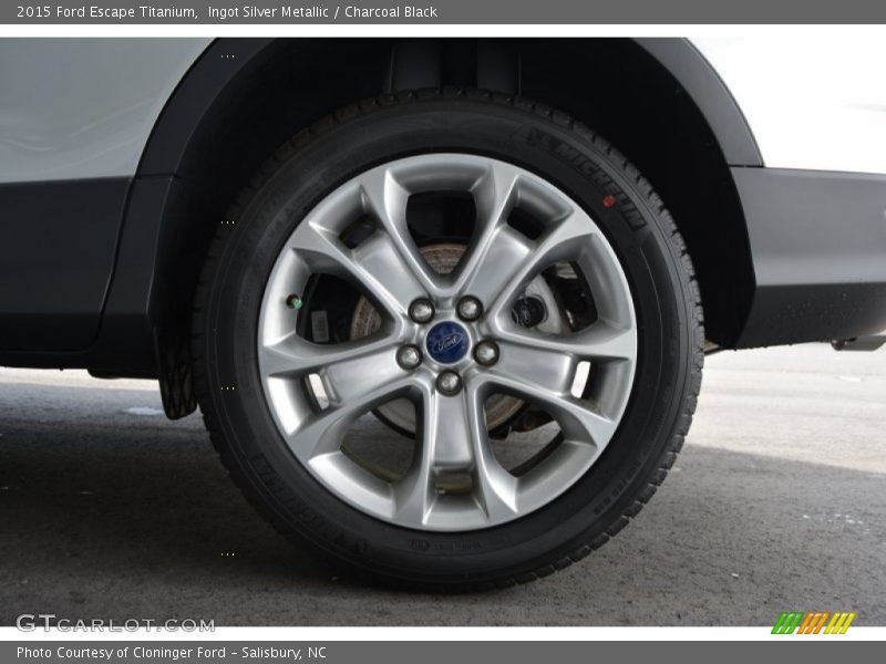 Ingot Silver Metallic / Charcoal Black 2015 Ford Escape Titanium