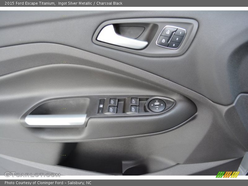 Ingot Silver Metallic / Charcoal Black 2015 Ford Escape Titanium