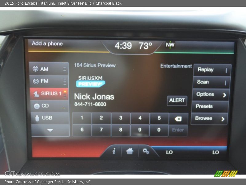 Ingot Silver Metallic / Charcoal Black 2015 Ford Escape Titanium