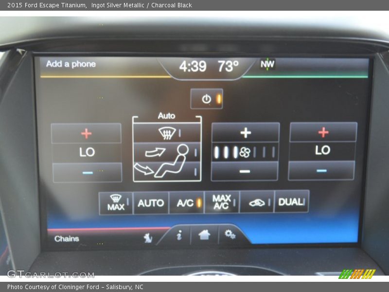 Ingot Silver Metallic / Charcoal Black 2015 Ford Escape Titanium