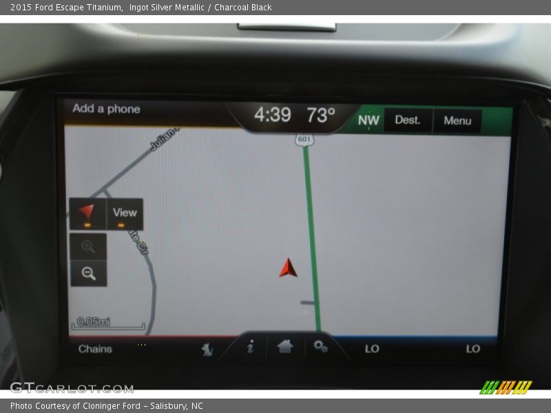 Ingot Silver Metallic / Charcoal Black 2015 Ford Escape Titanium