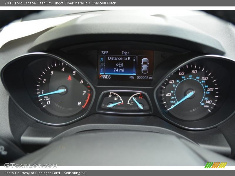 Ingot Silver Metallic / Charcoal Black 2015 Ford Escape Titanium