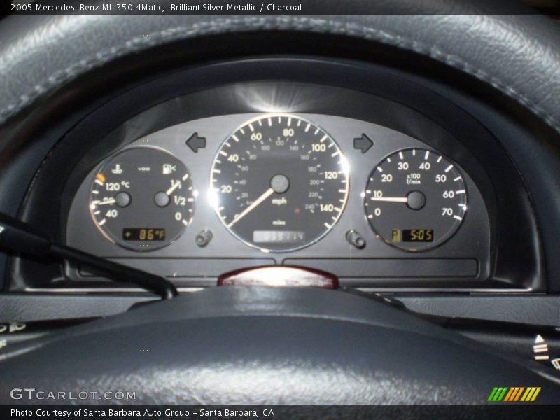 Brilliant Silver Metallic / Charcoal 2005 Mercedes-Benz ML 350 4Matic