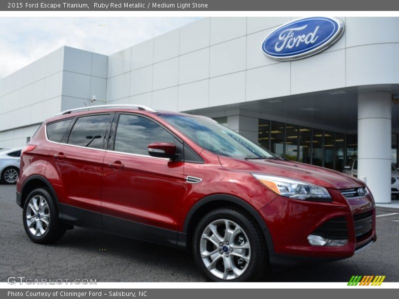 Ruby Red Metallic / Medium Light Stone 2015 Ford Escape Titanium