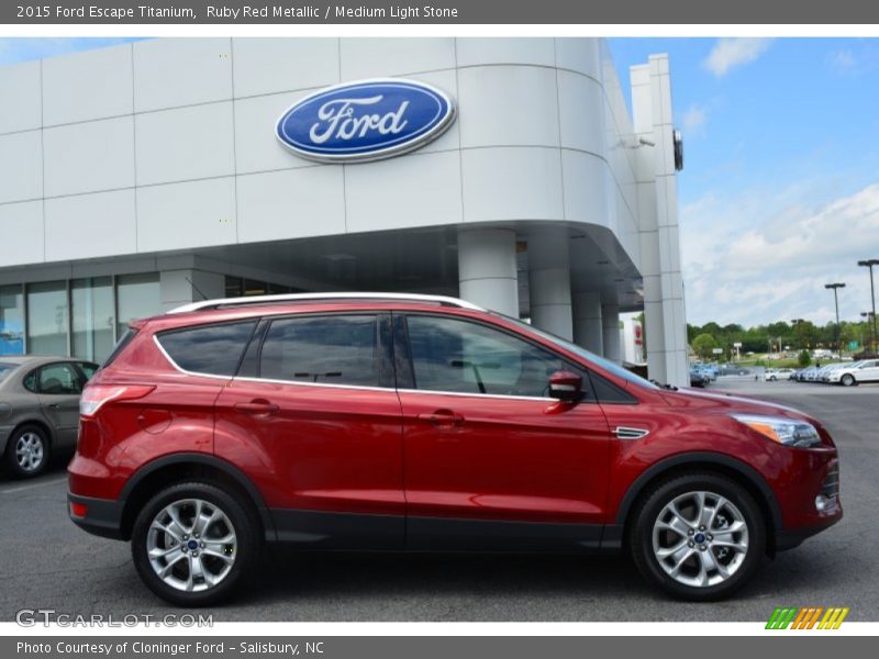 Ruby Red Metallic / Medium Light Stone 2015 Ford Escape Titanium