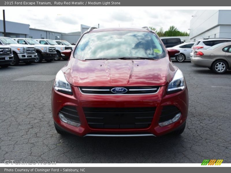Ruby Red Metallic / Medium Light Stone 2015 Ford Escape Titanium