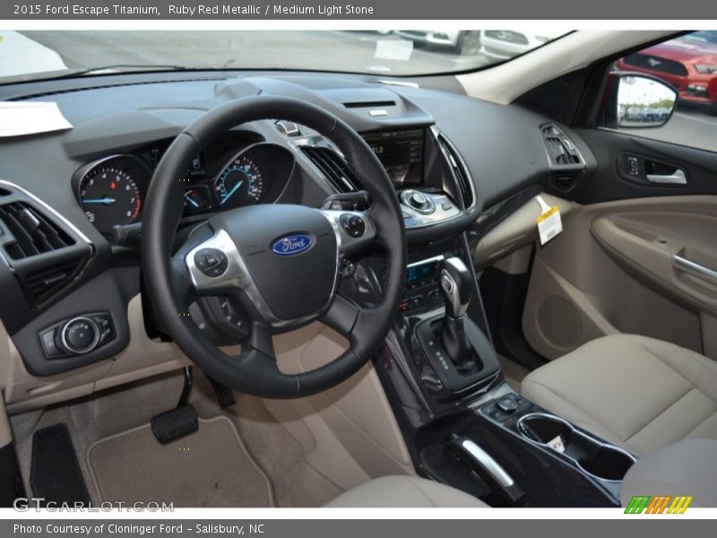 Ruby Red Metallic / Medium Light Stone 2015 Ford Escape Titanium