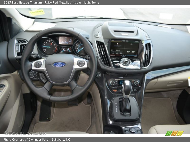 Ruby Red Metallic / Medium Light Stone 2015 Ford Escape Titanium