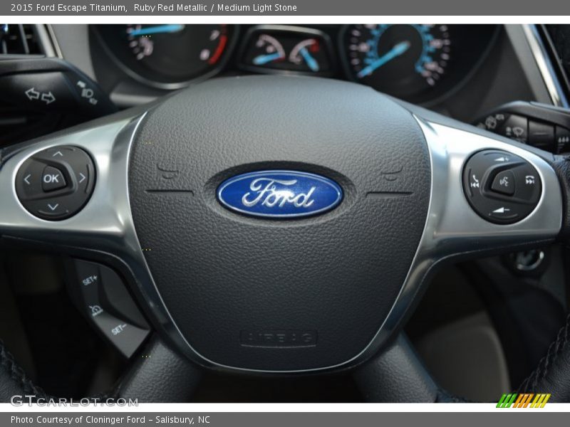 Ruby Red Metallic / Medium Light Stone 2015 Ford Escape Titanium