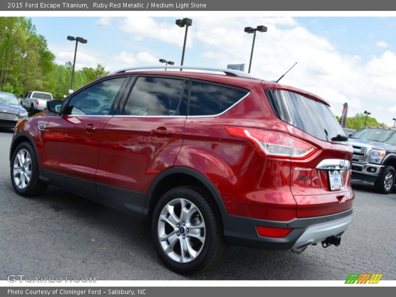 Ruby Red Metallic / Medium Light Stone 2015 Ford Escape Titanium