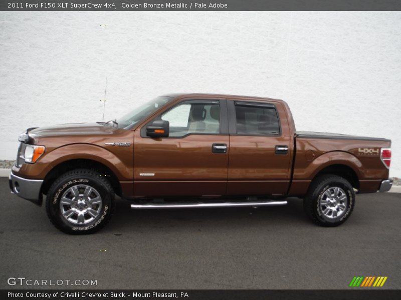 Golden Bronze Metallic / Pale Adobe 2011 Ford F150 XLT SuperCrew 4x4