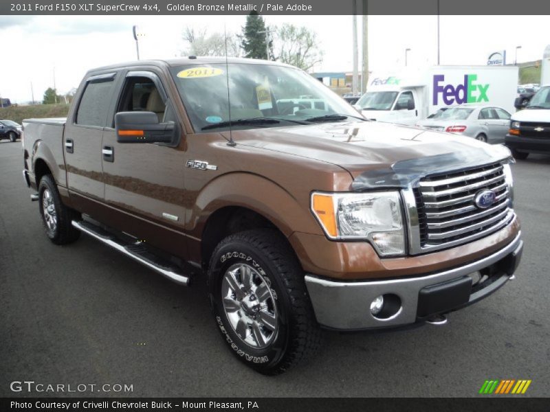 Golden Bronze Metallic / Pale Adobe 2011 Ford F150 XLT SuperCrew 4x4
