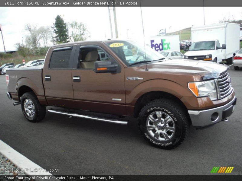 Golden Bronze Metallic / Pale Adobe 2011 Ford F150 XLT SuperCrew 4x4