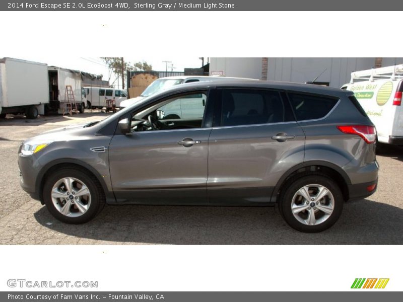 Sterling Gray / Medium Light Stone 2014 Ford Escape SE 2.0L EcoBoost 4WD