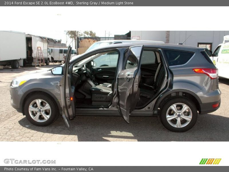 Sterling Gray / Medium Light Stone 2014 Ford Escape SE 2.0L EcoBoost 4WD