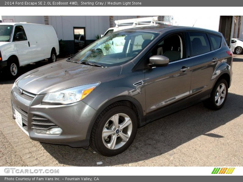 Sterling Gray / Medium Light Stone 2014 Ford Escape SE 2.0L EcoBoost 4WD