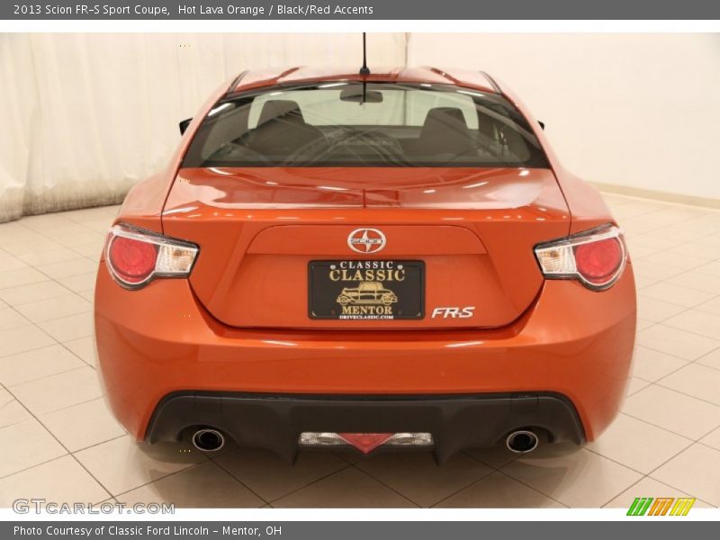 Hot Lava Orange / Black/Red Accents 2013 Scion FR-S Sport Coupe