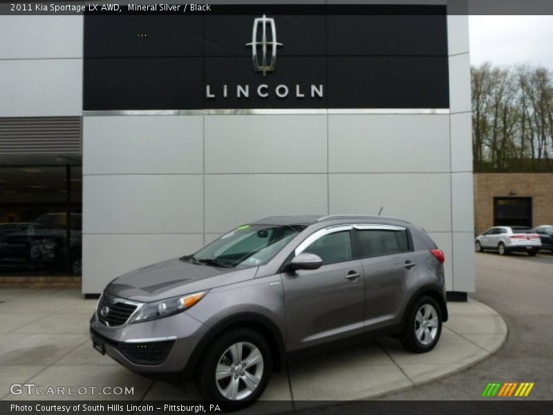 Mineral Silver / Black 2011 Kia Sportage LX AWD