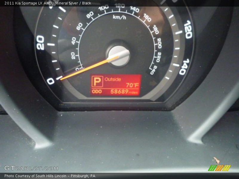 Mineral Silver / Black 2011 Kia Sportage LX AWD