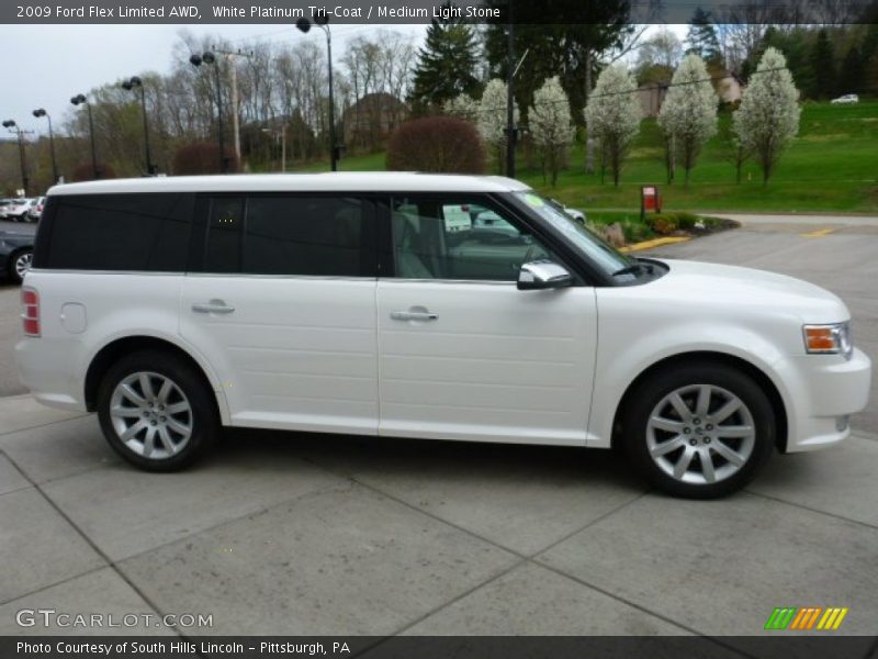 White Platinum Tri-Coat / Medium Light Stone 2009 Ford Flex Limited AWD