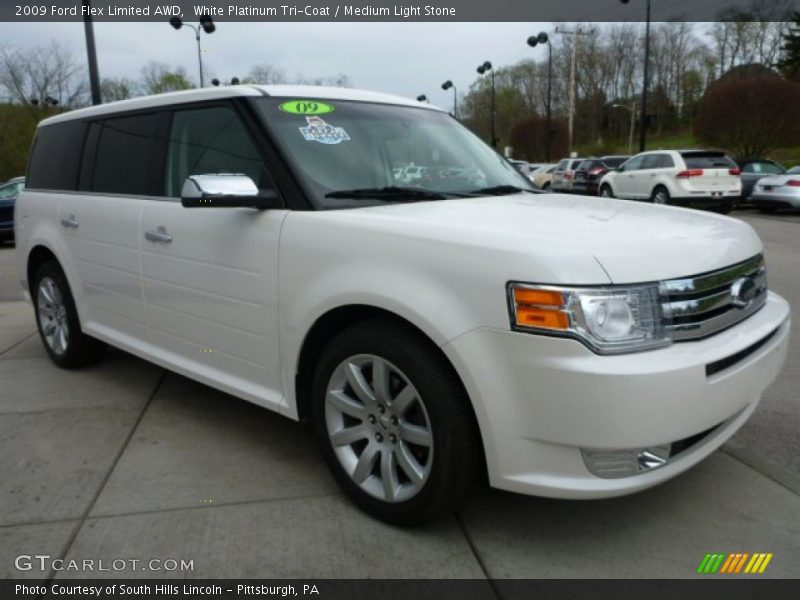 White Platinum Tri-Coat / Medium Light Stone 2009 Ford Flex Limited AWD