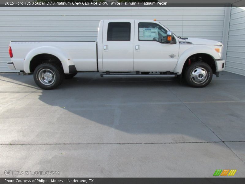 White Platinum / Platinum Pecan 2015 Ford F350 Super Duty Platinum Crew Cab 4x4 DRW