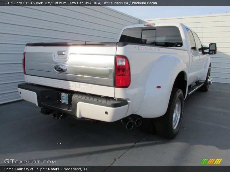White Platinum / Platinum Pecan 2015 Ford F350 Super Duty Platinum Crew Cab 4x4 DRW