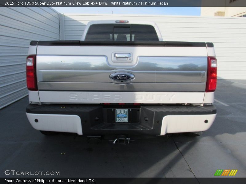 White Platinum / Platinum Pecan 2015 Ford F350 Super Duty Platinum Crew Cab 4x4 DRW