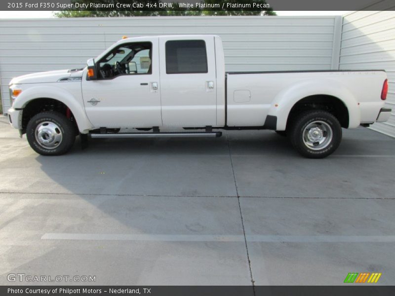 White Platinum / Platinum Pecan 2015 Ford F350 Super Duty Platinum Crew Cab 4x4 DRW