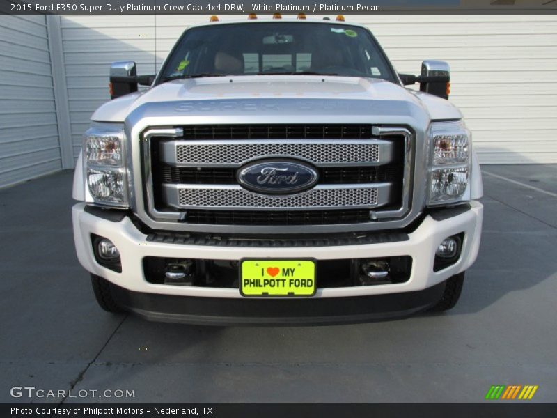 White Platinum / Platinum Pecan 2015 Ford F350 Super Duty Platinum Crew Cab 4x4 DRW