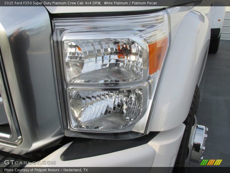 White Platinum / Platinum Pecan 2015 Ford F350 Super Duty Platinum Crew Cab 4x4 DRW