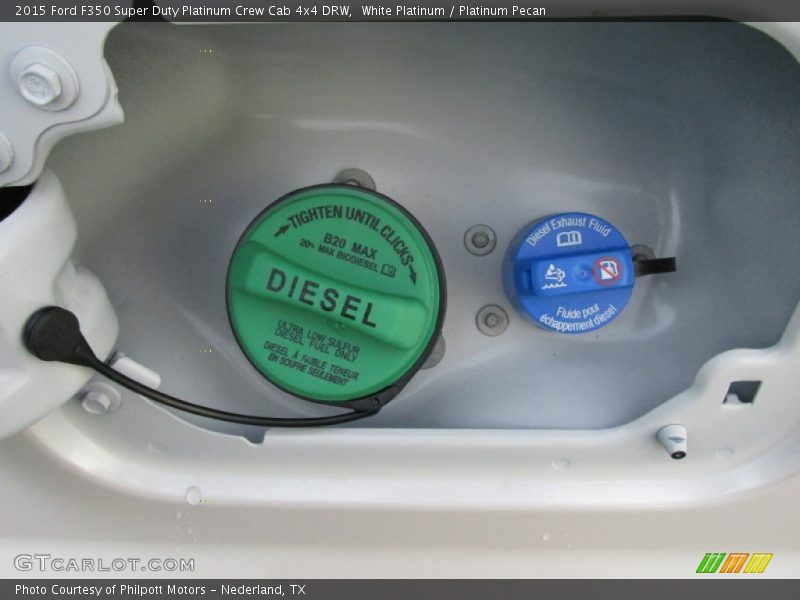 White Platinum / Platinum Pecan 2015 Ford F350 Super Duty Platinum Crew Cab 4x4 DRW