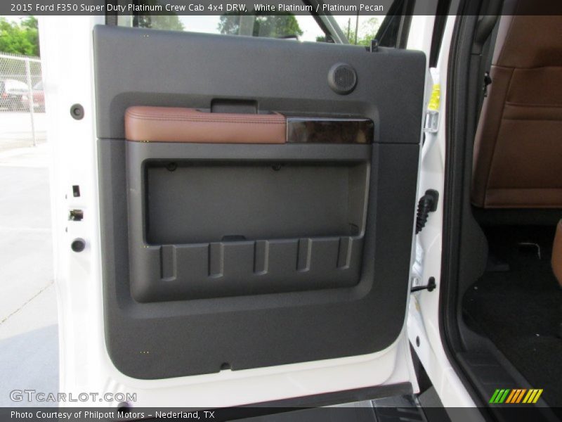 White Platinum / Platinum Pecan 2015 Ford F350 Super Duty Platinum Crew Cab 4x4 DRW