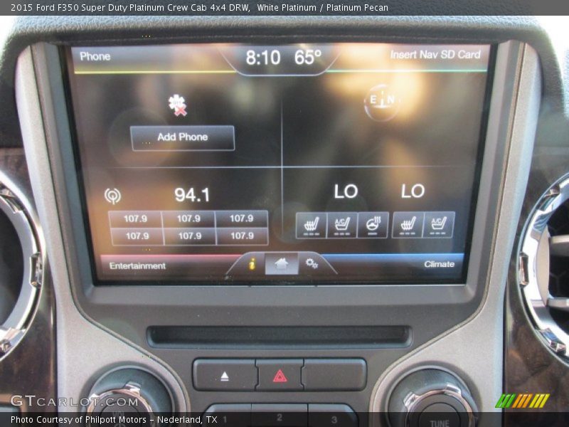 White Platinum / Platinum Pecan 2015 Ford F350 Super Duty Platinum Crew Cab 4x4 DRW