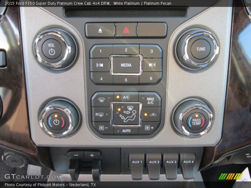 White Platinum / Platinum Pecan 2015 Ford F350 Super Duty Platinum Crew Cab 4x4 DRW