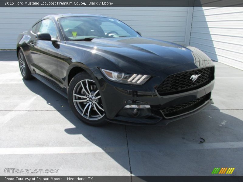 Black / Ebony 2015 Ford Mustang EcoBoost Premium Coupe