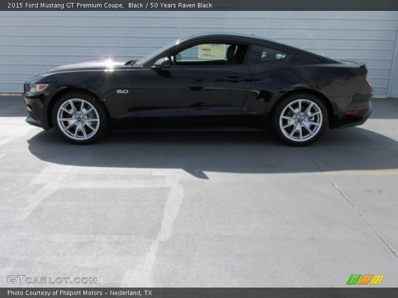 Black / 50 Years Raven Black 2015 Ford Mustang GT Premium Coupe