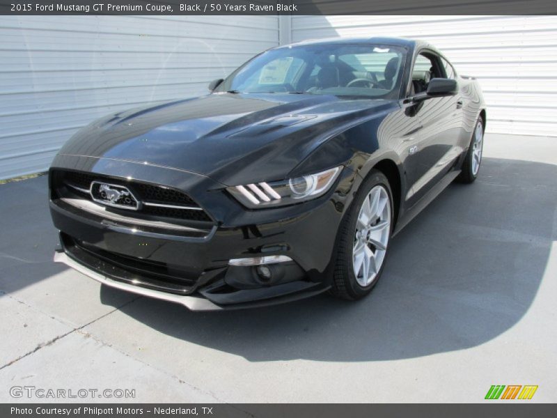 Black / 50 Years Raven Black 2015 Ford Mustang GT Premium Coupe