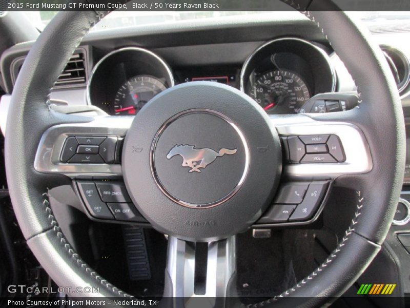 Black / 50 Years Raven Black 2015 Ford Mustang GT Premium Coupe