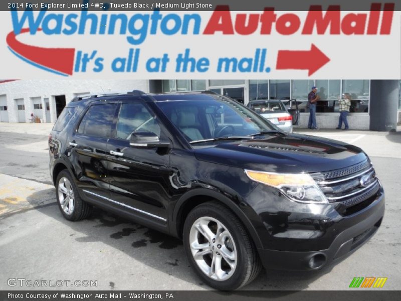 Tuxedo Black / Medium Light Stone 2014 Ford Explorer Limited 4WD