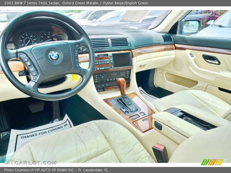  2001 7 Series 740iL Sedan Oyster Beige/English Green Interior